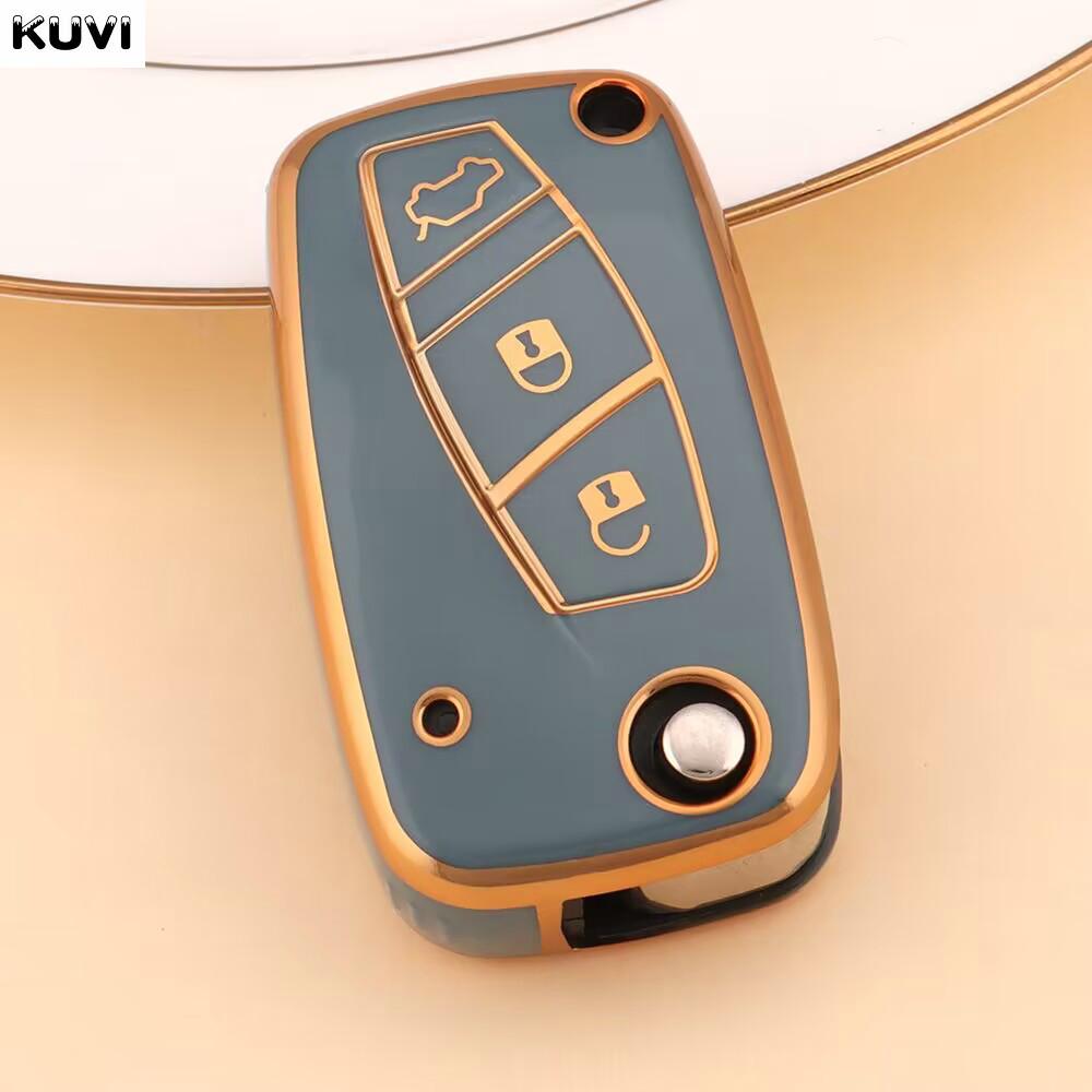 NEW TPU Car Remote Key Case Cover For Fiat Panda Stilo Punto Doblo Grande Bravo 500 Ducato Minibus Folding Key Shell Accessories