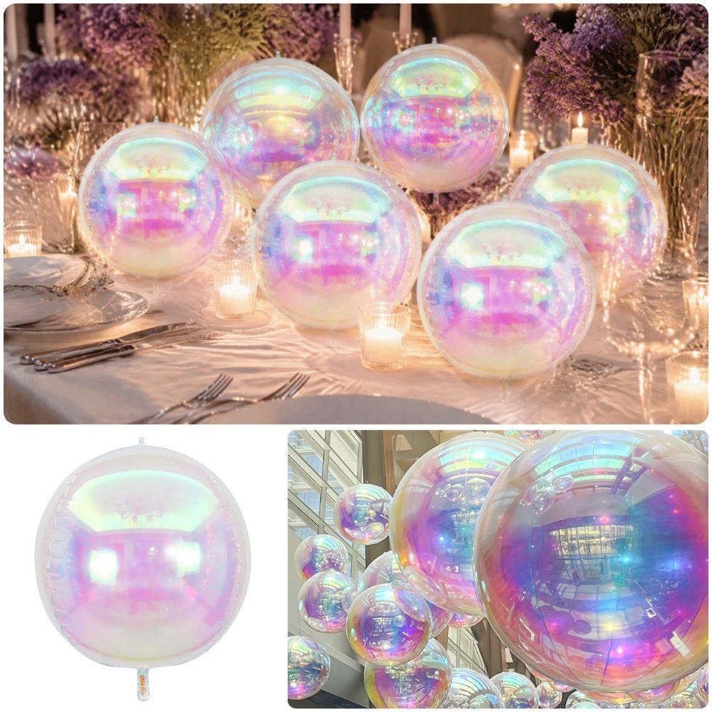 Regenbogen Holographisch Transparente Ballons 10/12/22/32/50 Zoll Aufblasbarer Ballon Event Geburtstag
