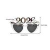 New Years Eve Glasses Heart Shape Photo Booth Props New Year Eyeglasses For Holiday Masquerade Carnivals Teen Adults Celebration