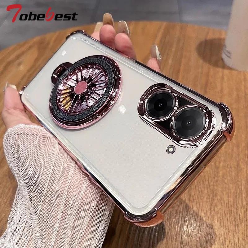 Gyro Phone Holder Case For Xiaomi Redmi A5 A3 A1 Turbo 4 3 Pro Fundas Glitter Shockproof Plating Phone Cover