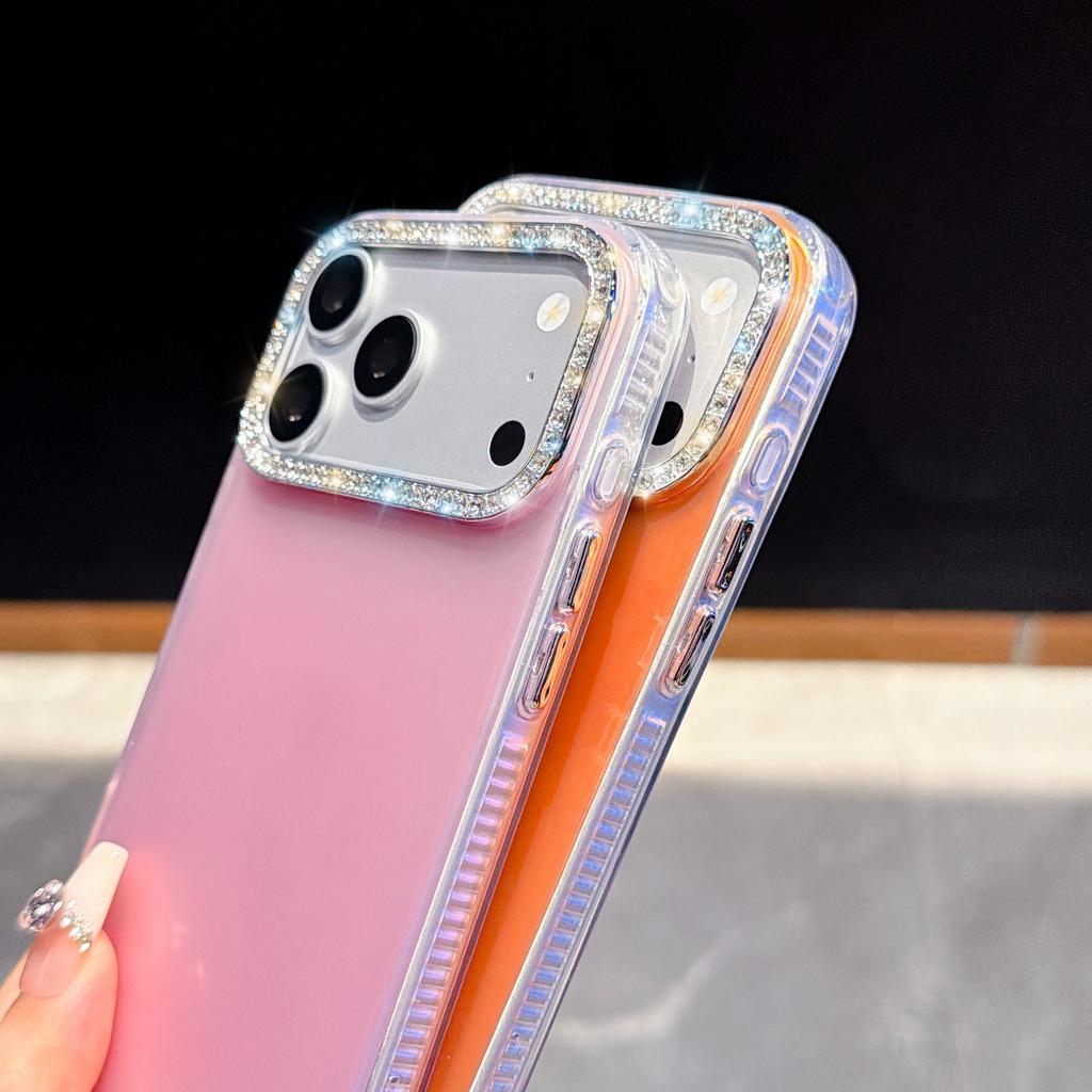 Luxury Glitter Diamond Rhinestone Phone Case for IPhone 17 Air 18 Pro Max 17 16 15 14 13Pro 2 In 1 Shockproof Back Cover Caque