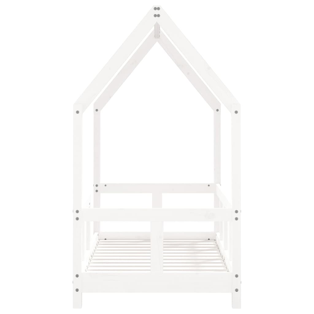 Kids  Bed White 70 x 140 cm Solid Pine Wood