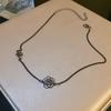 European and American Ins Cold Wind Artificial Opal Necklace Casual Sweet and Cool Personality Sweater Chain Collarbone Chain Necklace Decowomen
