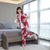 Cotton and silk pajamas women's spring and autumn short-sleeved trousers set summer thin Internet celebrity large size high-end loungewear
