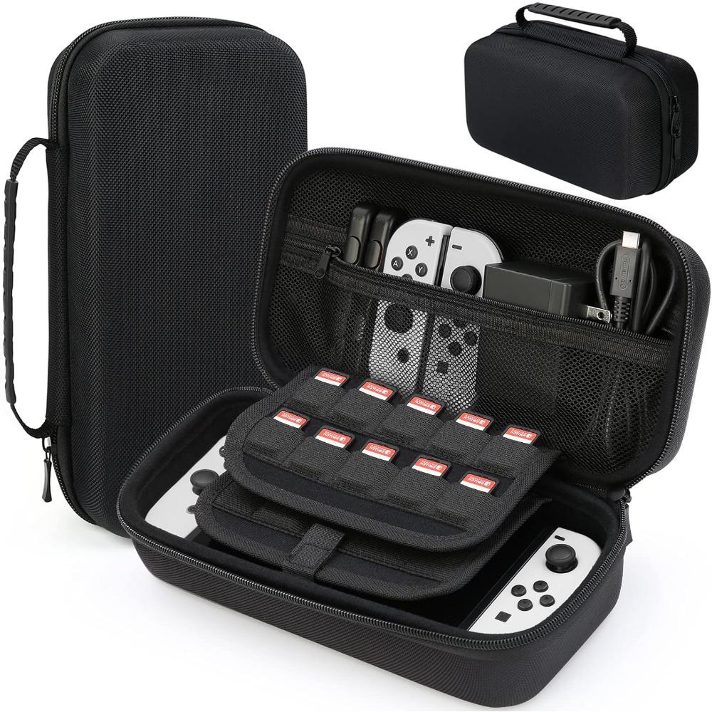 

Чехол для Nintendo Switch и Switch OLED Protection Чехол для переноски консоли Nintendo Switch и аксессуаров чёрный