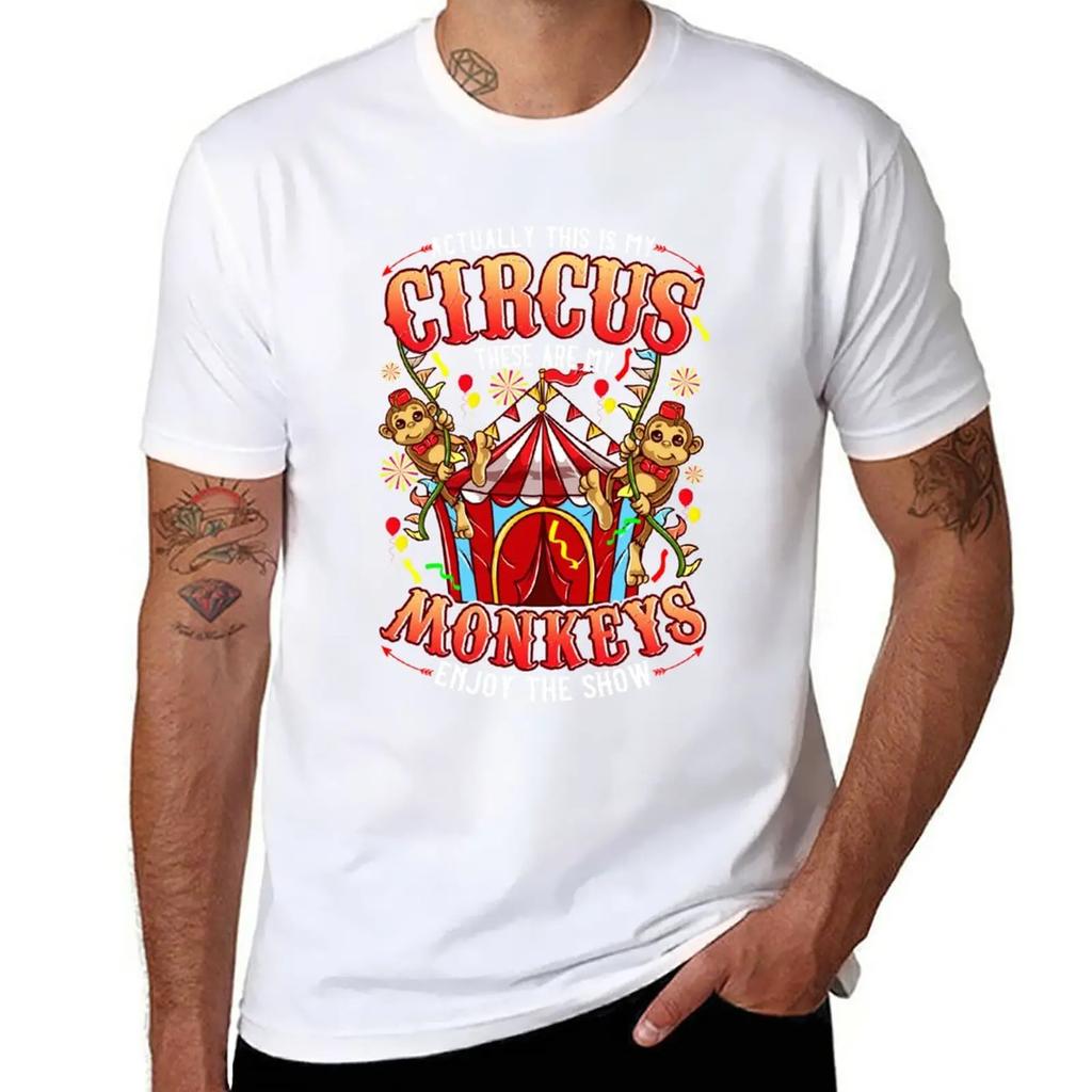 Actually This is my Circus these are my Monkeys T-Shirt kawaii clothes summer top summer tops mens vintage t shirts