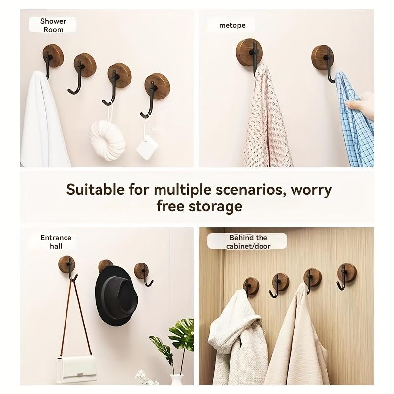Walnut Wood Hook Clothes Hook Key Hook Bathrobe Towel Hook Auxiliary Hook Household Storage Hook