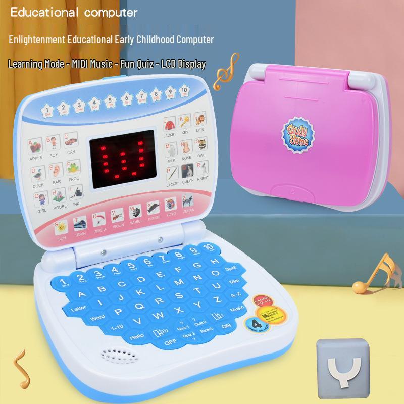 Cross English Toddler Learning Laptop Toy - Early Education Handheld Typewriter Model