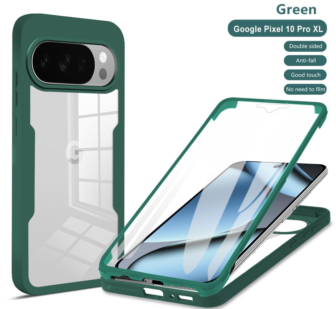 

360 Full Body Protection Transparent Phone Case For Google Pixel 9 10 Pro XL 10A 5G Front Screen Bumper Cover For Pixel 10A