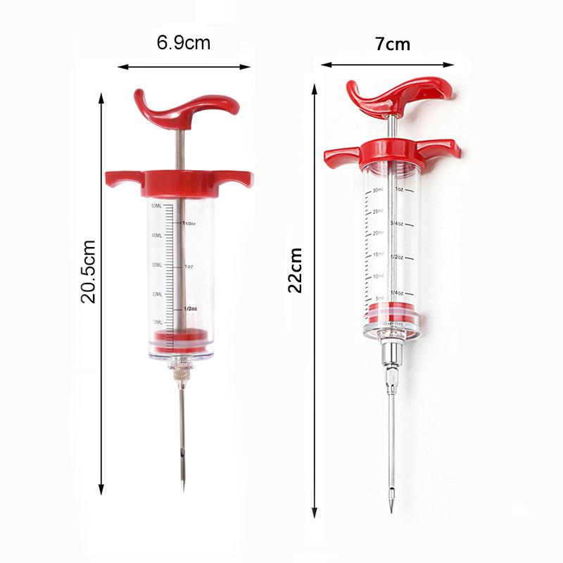 Flavor Needle BBQ Meat Injector Spice Marinade Syringe Stainless Steel Pork Steak Meat Sauces Syringes Kitchen Tools TMZ