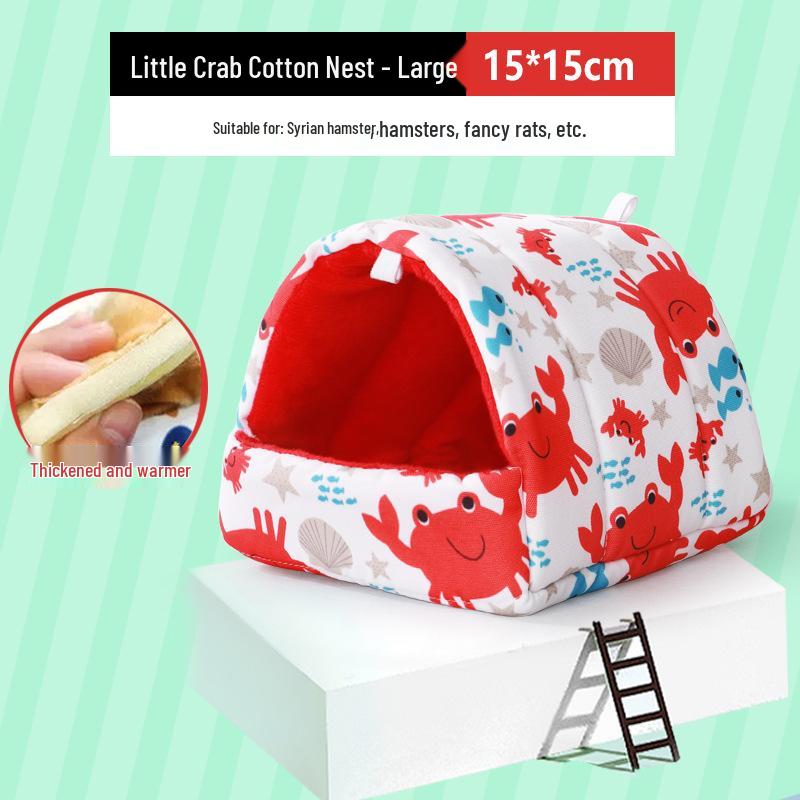 Winter Warm Cotton Nest for Small Pets: Hamsters, Chinchillas, Hedgehogs, Squirrels & Rabbits