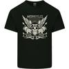 Motorcycles Ride Hard Biker Skull Motorbike Kids T-Shirt Childrens