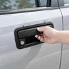 Mirrored Exterior Front Door Handles in Black Plastic, Left and Right Replacement Pair for Vehicle References 15742229 15742230