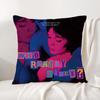 Band Music T-Tv-Girl Cushion Cover Summer Coolness Linen Fabric Double-Sided Printing Pillow Case Sofa Home Decor Gift