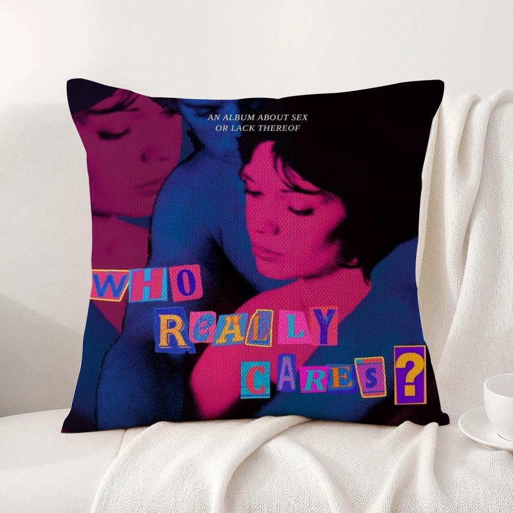 Band Music T-Tv-Girl Cushion Cover Summer Coolness Linen Fabric Double-Sided Printing Pillow Case Sofa Home Decor Gift