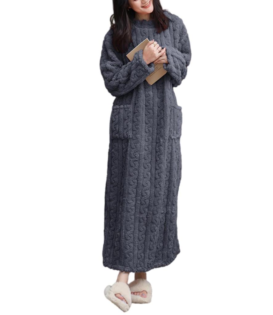 Fluffy for and Cold Weather Protection Free [Newsight] Pajamas/Rompers Fall/Winter, Loungewear, (JP, Alphabet, Size, Gray)