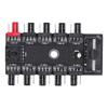 Chassis Fan Hub 4Pin Interface 10‑Way Splitter Speed Controller Computer Supplies 12V