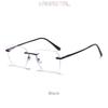 Men Pure Titanium Rimless Eyeglasses Frame Women Blue Light Blocking Lens Frameless Glasses Prescription Myopia Reading Eyewear