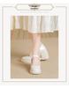Women's British Style High Heels with Thick Soles for Spring/Autumn 2024 - Leather Qipao Mary Janes