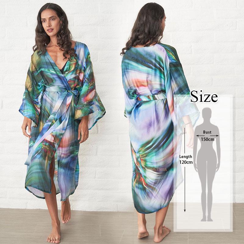 

Быстросохнущие накидки с богемным принтом, сексуальное летнее пляжное платье, женская пляжная одежда, купальник, накидка One Size зелёный