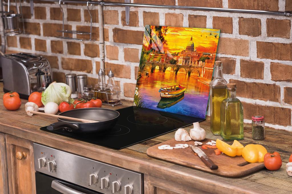 SZKLANA DESKA DO KROJENIA 52x40 ŁÓDKA