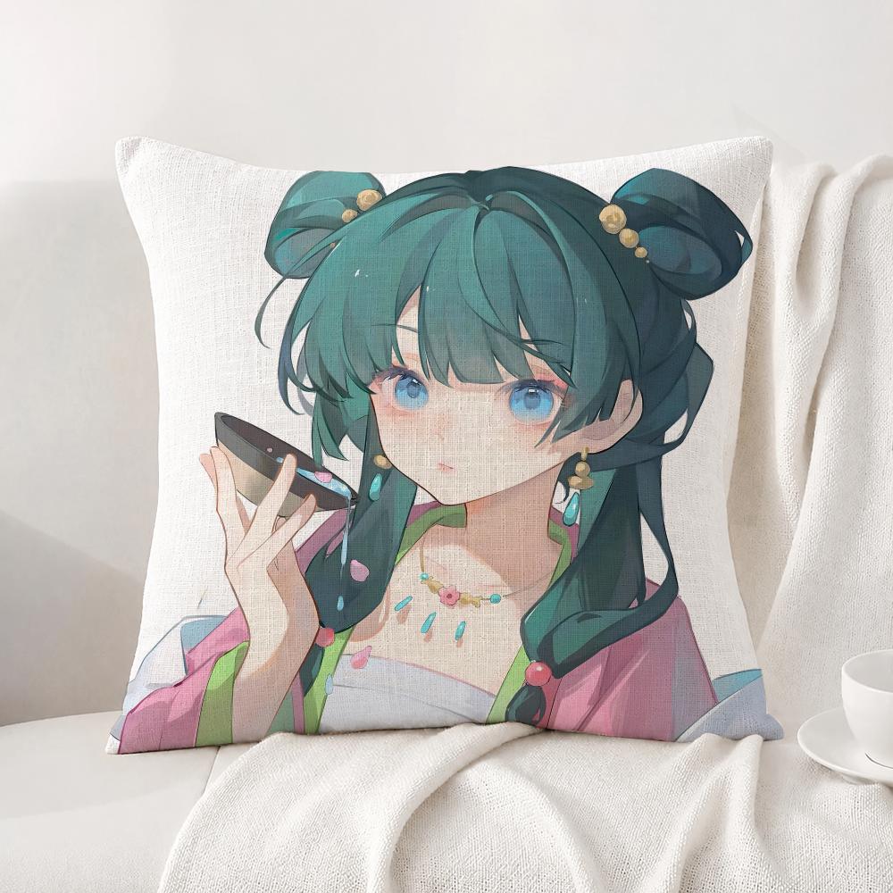 Anime The Apothecary Diaries Cushion Cover Natural Linen Pillowcase Set AllinOne Decor Cushion Cover for Sofa Bedroom Chair