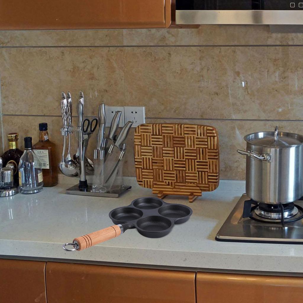 Vier-Loch Antihaft-Herd Bratpfanne Herd Gusseisen Pfannkuchen Speck Steak Ofen Küche Restaurant Kochgeschirr