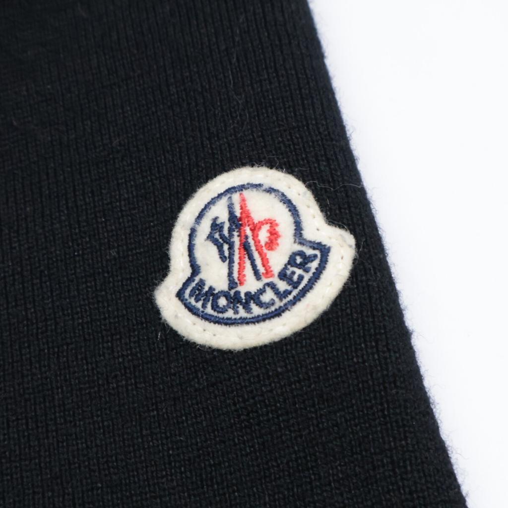 Moncler CARDIGAN TRICOT Cardigan Collarless Knit Jacket Jacket M blackUsed