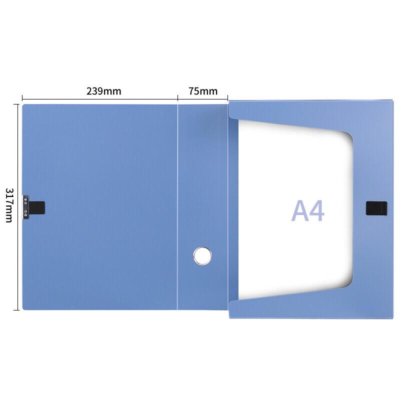 Deli 5604 A4 Thickened Velcro File Box