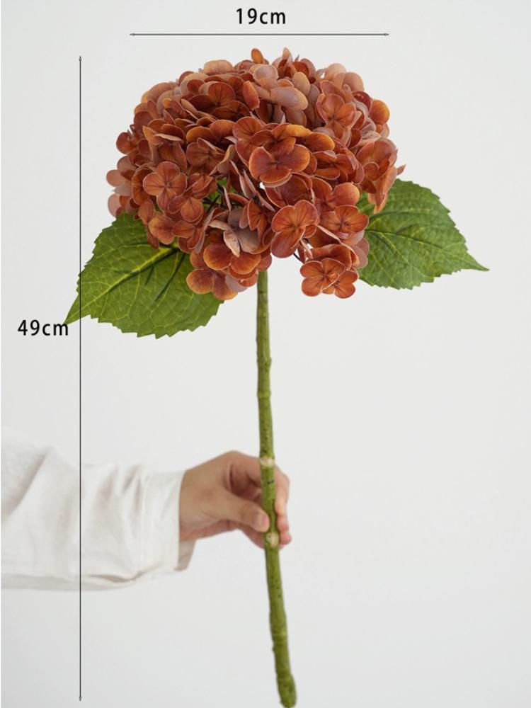 Blaue künstliche Hortensienblüten Echte Haptik Künstliche Hortensienzweige Dekoration Hochzeitsstrauß Blumengesteck