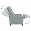 Massage Recliner Light Gray Fabric