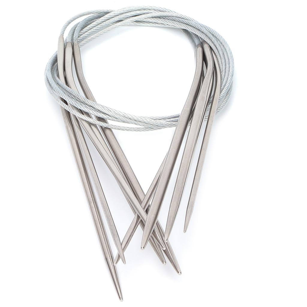 Circular Knitting Needles Stainless Steel Round Needles Various Sizes Crochet Knitting Needles