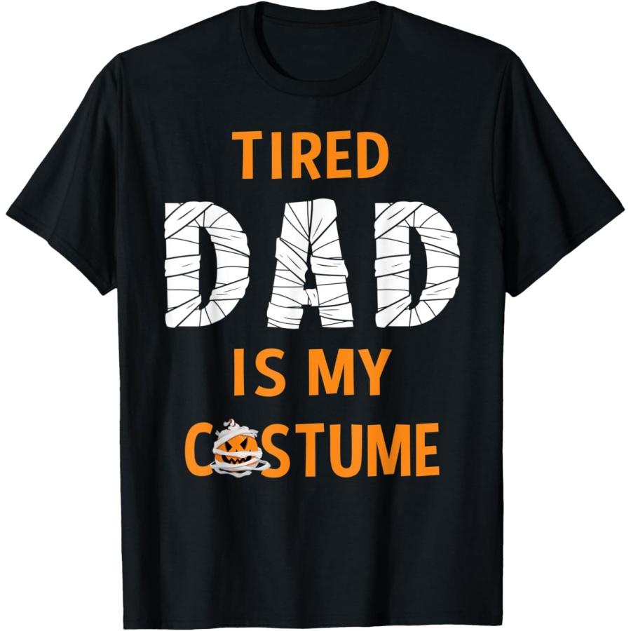 Уставший папа - мой костюм Мумия Обертывание Хэллоуин Футболка S