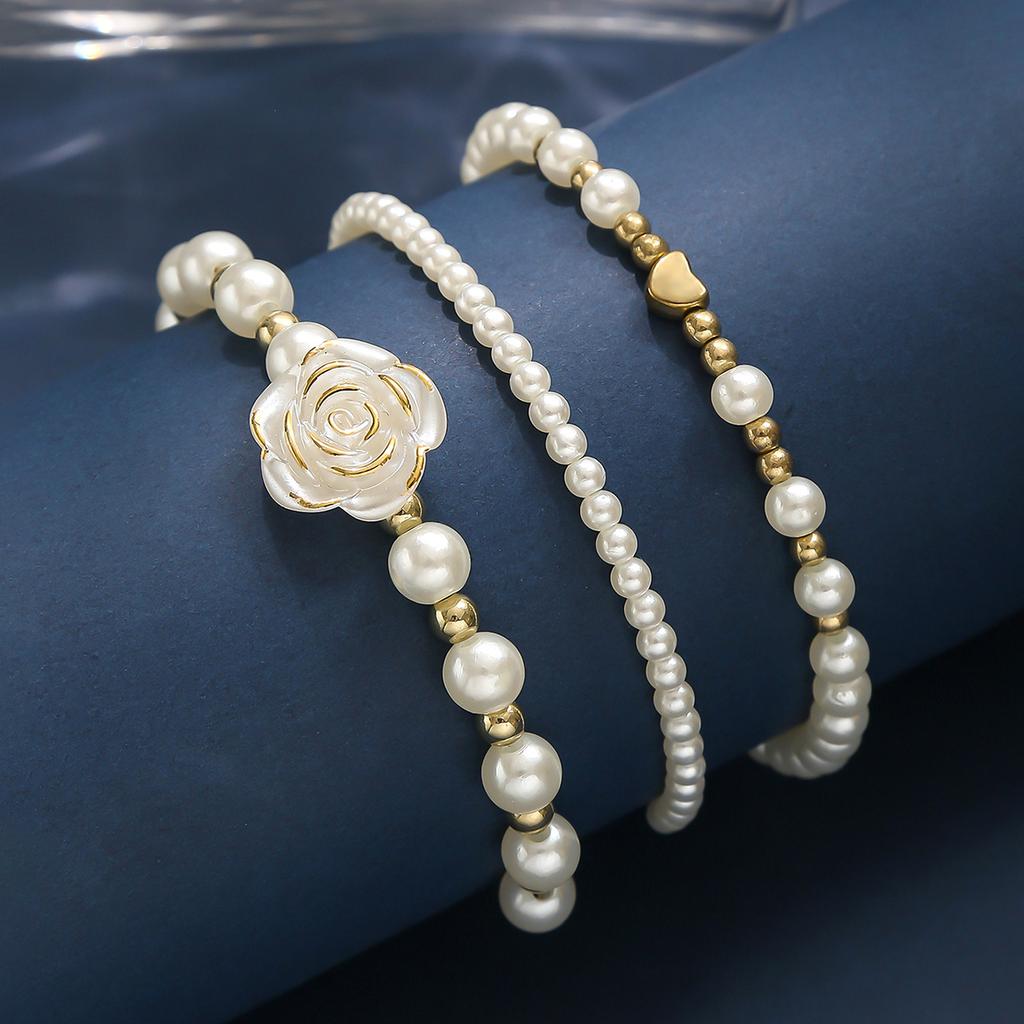 Hot-selling camellia flower styling bracelet set creative bracelet elegant jewelry