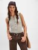 2026 Damen Sommer Ärmelloses V-Ausschnitt Einfarbiges Slim Fit Top