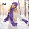 Unisex Stretchy Knit Hat Winter Scarf Gloves Set for Women, Warm Knitted Hat, Touch Holiday Gift Friends And Family Screen Gloves, 71 Inch Scarf, Cozy