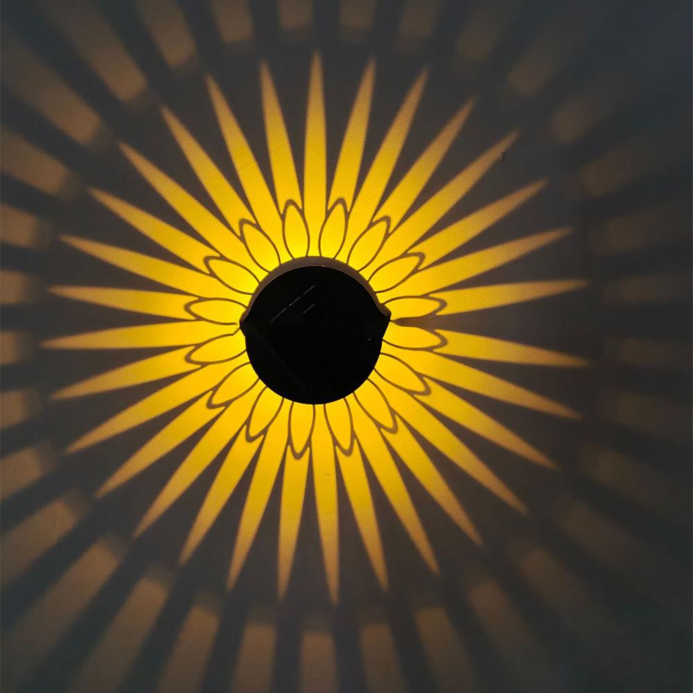 LED Solar Light IP65 Waterproof and Warm Wall Light Suitable for Garden Lawn Camping Steps Greenway Courtyard Night Light