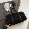 Casual Large Capaci Suede Bag Women Autumn and Winter Retro Brown Commuter Shoulder Bag Pillow Bag Purses and Handbags