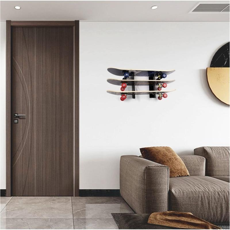 Convenient Acrylic Skateboard Storage Shelf Stylish Skateboard Wall Mount Holder Rack for Skateboarding Enthusiasts