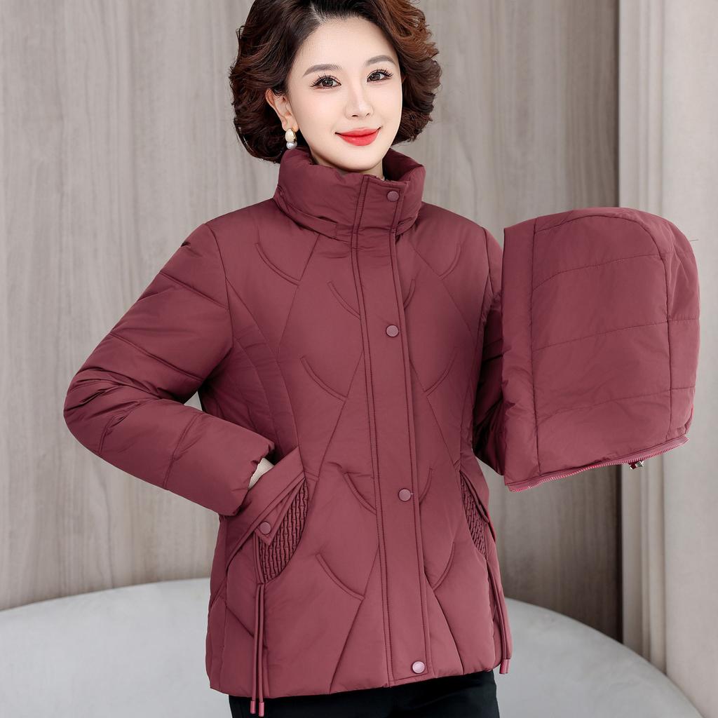 L-XL medium and old cotton clothes women's fashion thickened cotton-padded clothes mother winter clothes thickened jacket light and thin clothes