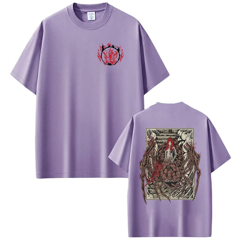 2026 Hot Game Dark Souls Chaos Witch Queelag Graphic T Shirts Men Women Retro ONeck Fashion Oversized Cotton Tshirt Streetwear