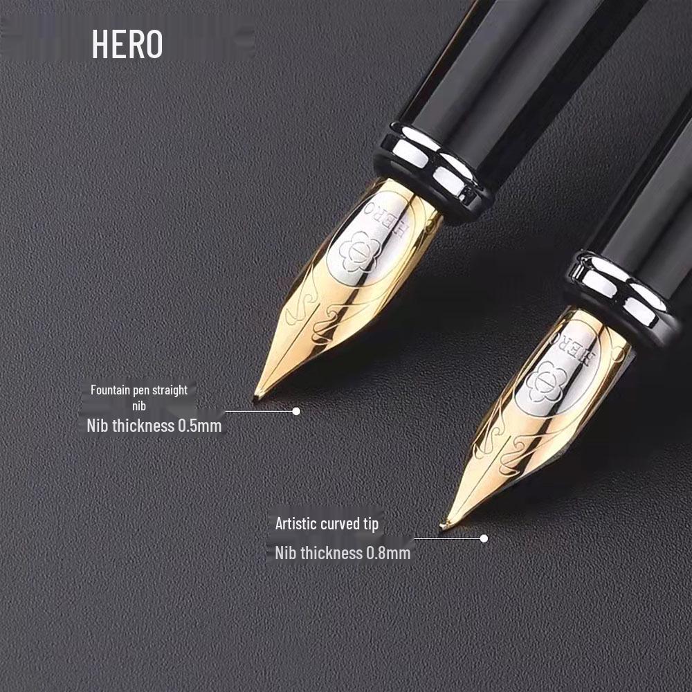 Hero 382 Bent Nib Fountain Pen - Art, Calligraphy, Student & Office Gift