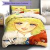 Conjunto de Edredom com Padrão de Anime Capa de Edredom Fronha Decoração de Casa Presente de Aniversário (1 capa de edredom + 2 fronhas, sem enchimento.)