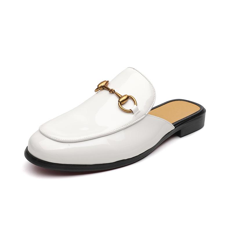 

Baotou полутапочки мужские весна 2025 новые ленивые мужские туфли верхняя одежда мода ins трендовая обувь 36008-B 38 белый