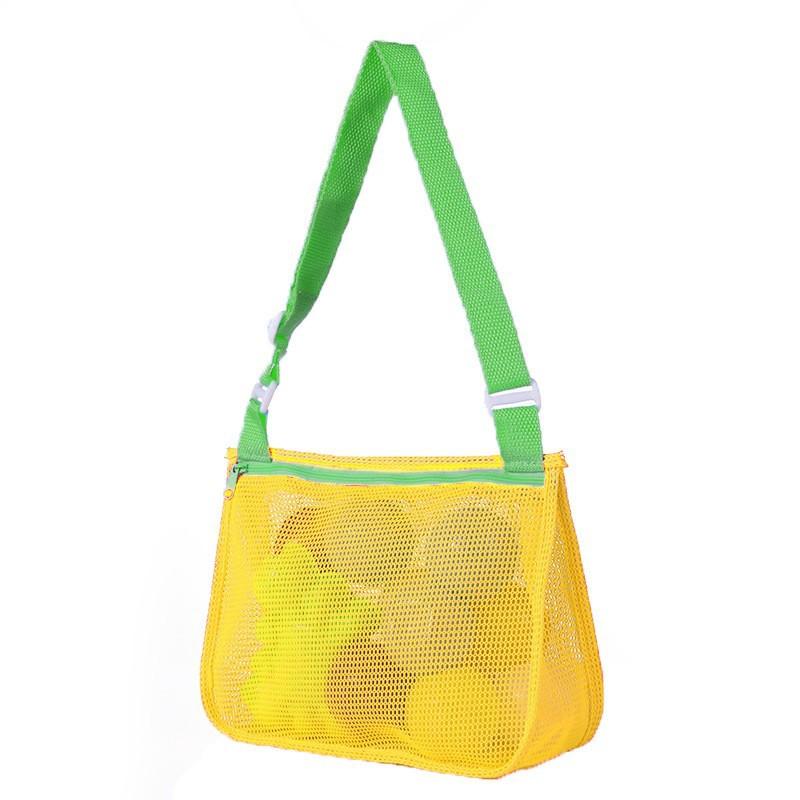 Kids Toy Storage Bag Quick-Dry Mesh Beach Shoulder Bag for Travel & Outdoor Play Breathable Lightweight Beach Bag