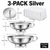 2/3 Pack Kitchen Canning Funnels Set with Strainer Stainless Steel Wide Mouth Canning Funnels for Filling Bottle Mason Jars