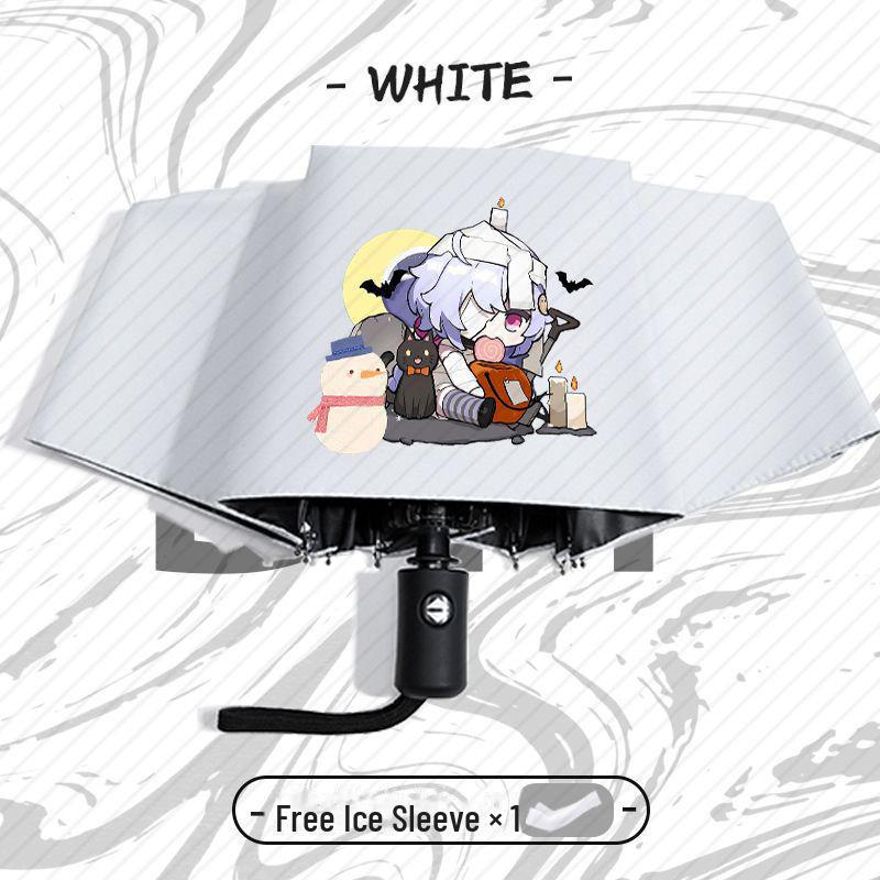 Genshin Impact Automatický skládací deštník s UV ochranou pro žáky základních škol - Odolný proti větru, pro slunečné i deštivé počasí