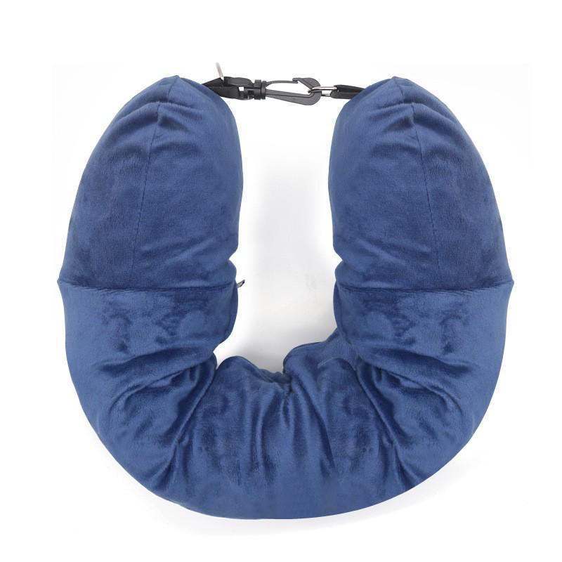 Inflatable Cross-Border U-Shaped Travel Pillow with Clothing Storage - Portable & Multi-functional Travel Essential