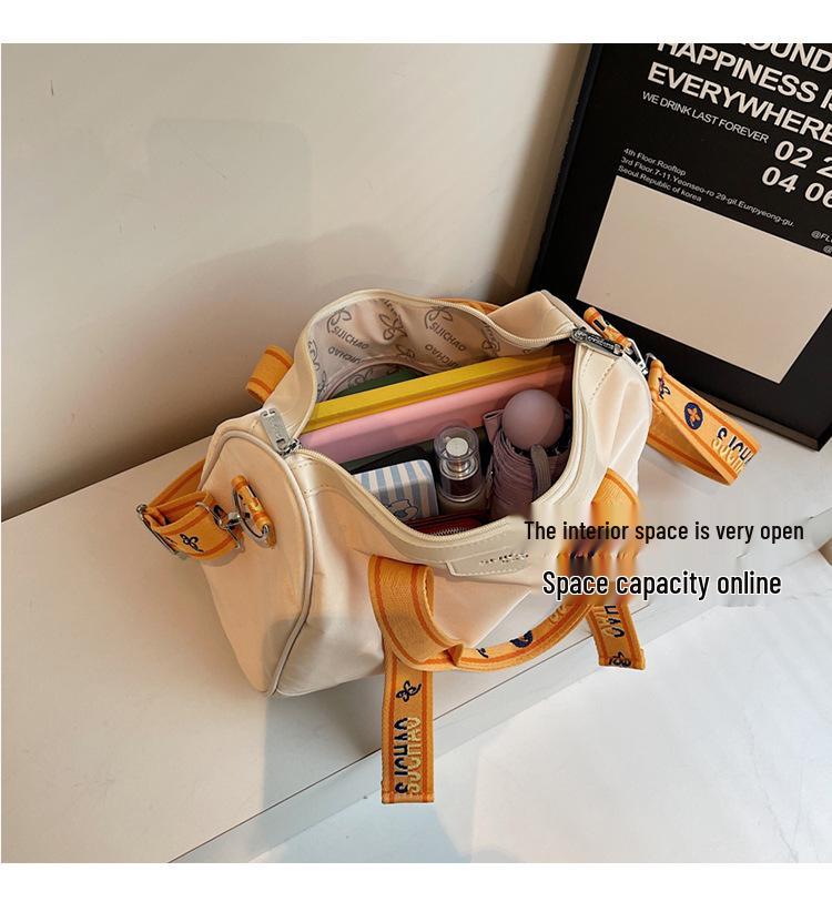 2025 Trendy Versatile Crossbody Travel Bag with Letter Webbing - Casual Sports Fitness Handbag