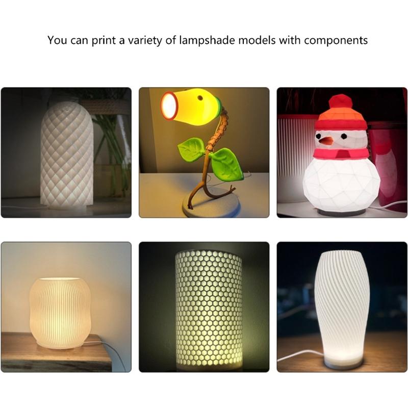 3D Printers Part LED Light Lighting Strips LED Lamp Marble Track Model Set Nightlight Models 3D Print Accessories
